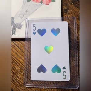 🔥RARE🔥 Dior Collectors JOY Playing Card—5 of hearts❤️